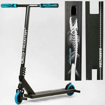 Трюковий самокат Best Scooter Barracuda сині колеса 1781179004 фото